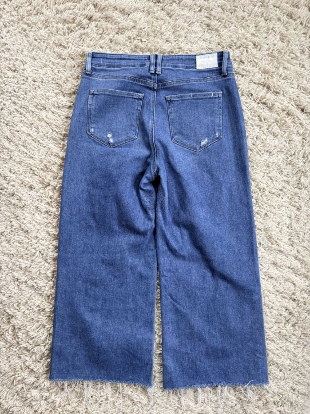 Paige Anessa Wide Leg Jean in Sunnie Distressed Wash 29 - Picture 4 of 8